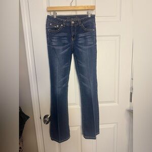 Miss Chic Jeans Dark Blue Boot Cut